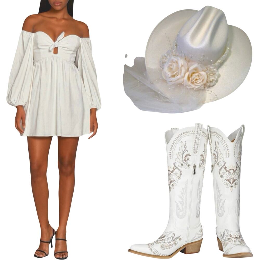 NWT - For Love & Lemons St. Lucia Off-White Mini Dress